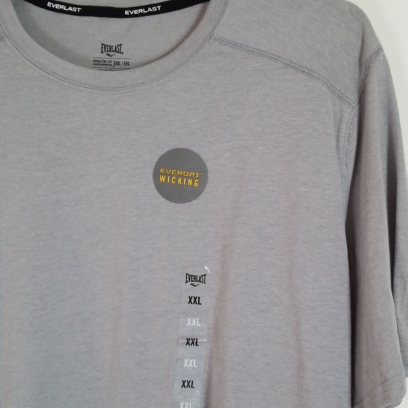 New Everlast Gray Athletic Everdri Wicking Shirt - Picture 2 of 7